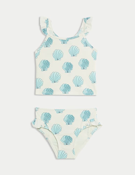 Maillot de bain 2&nbsp;pièces à motif coquillages (du 2&nbsp;au 8&nbsp;ans)