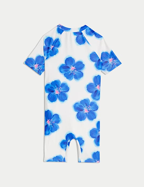 Floral All In One Swimsuit (2-8 Yrs)