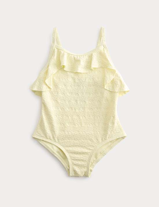 Frill Broderie Swimsuit (2-8 Yrs)
