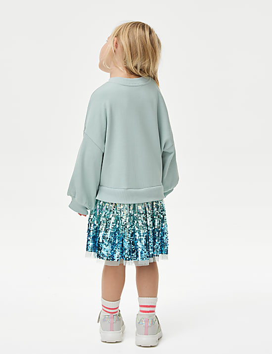 Cotton Rich Disney Frozen™ Sweatshirt Dress (2-8 Yrs)