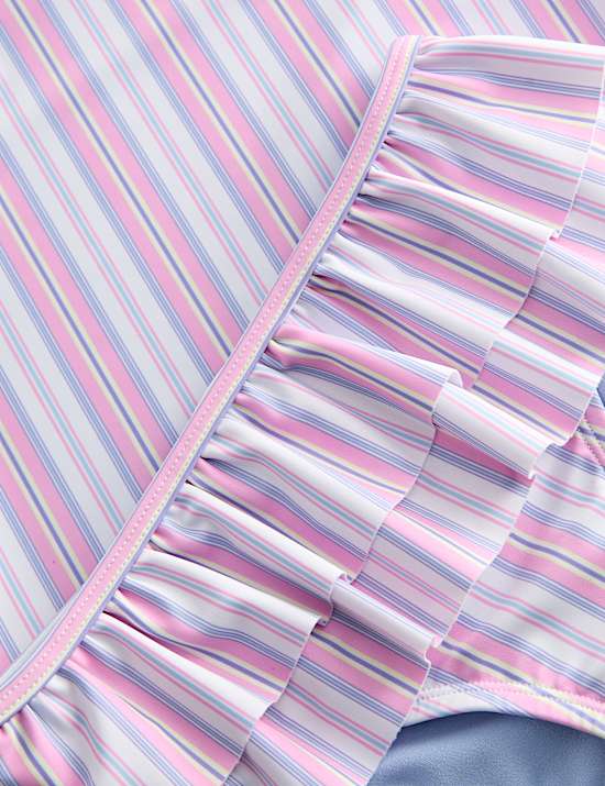 2 Piece Stripe Frill Swim Set (2-8 Yrs)