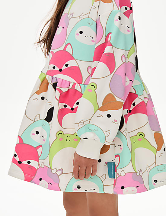 Mikinov&eacute; &scaron;aty s vysok&yacute;m pod&iacute;lem bavlny s motivem Squishmallows&trade; (5-10 let)