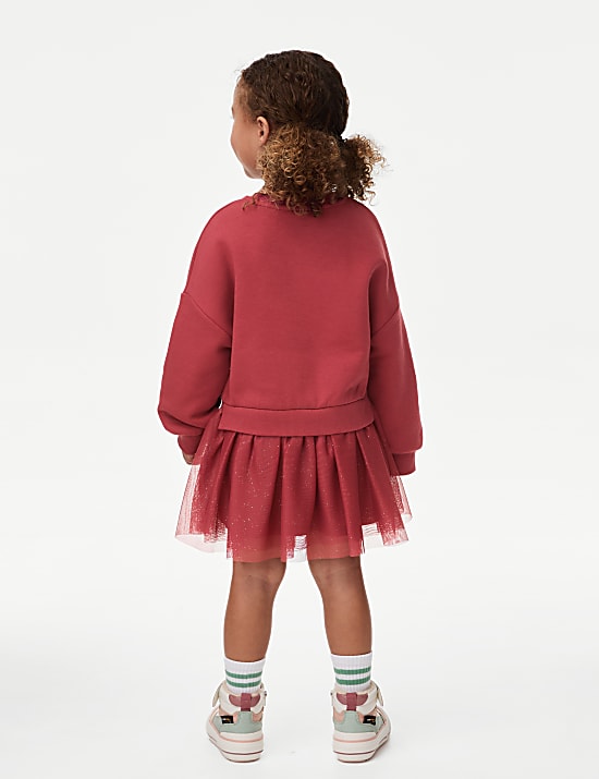 Sweatshirtkleid mit hohem Baumwollanteil und Bluey&trade;-Motiv (2&ndash;8 J.)