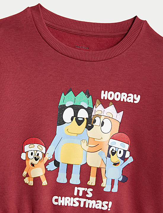 Sweatshirtkleid mit hohem Baumwollanteil und Bluey&trade;-Motiv (2&ndash;8 J.)