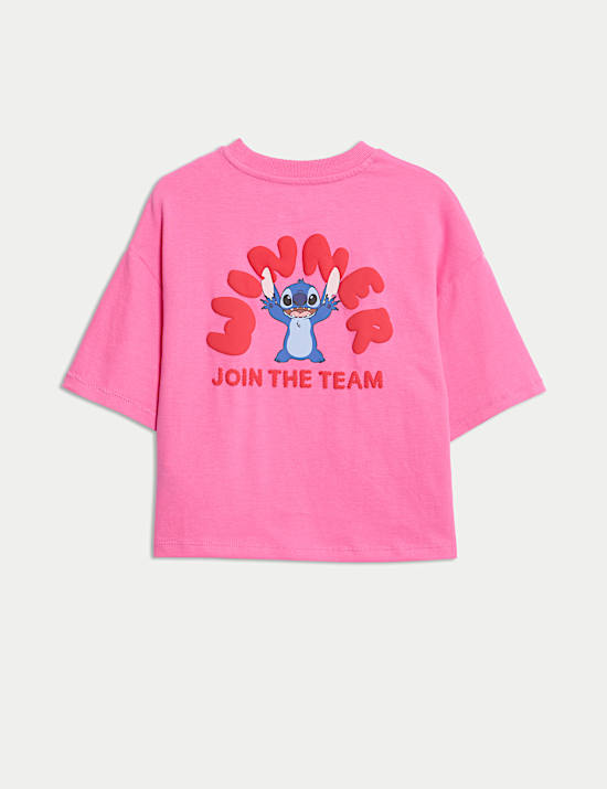 T-Shirt aus reiner Baumwolle mit Lilo & Stitch™ Motiv (2–8 J.)