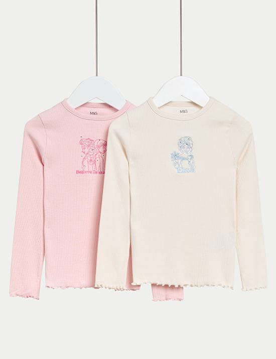 Lot de 2 tops en coton à motif Disney Frozen™ (du 2 au 8 ans)