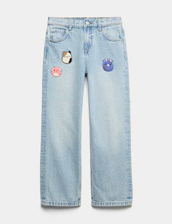 Jean en denim à taille élastique et motif Squishmallow™ (du 5 au 12 ans)