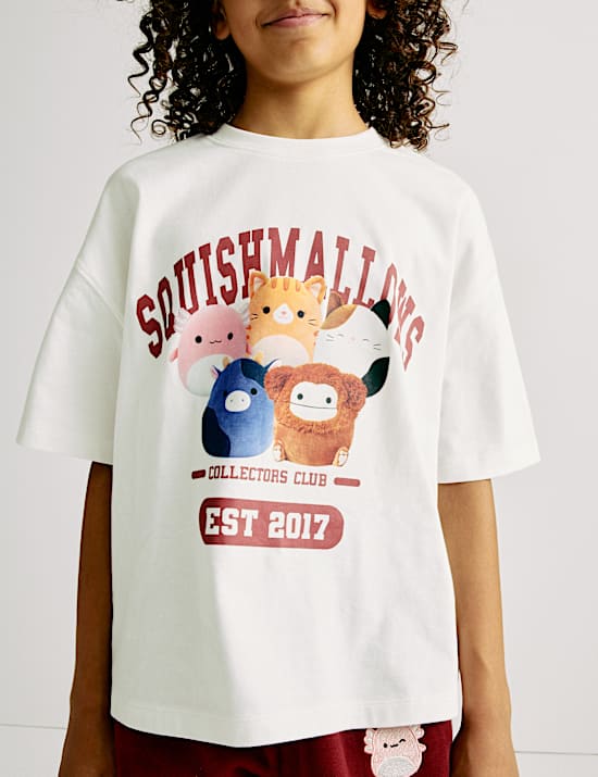 Puur katoenen Squishmallows™-top (5-12 jaar)