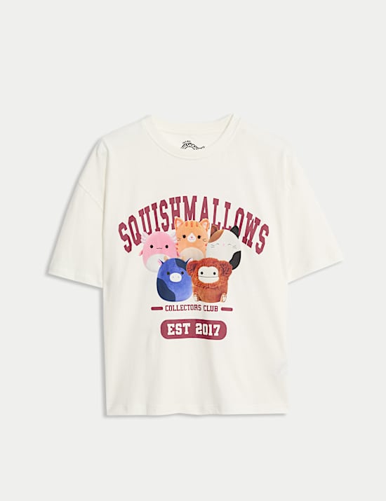 Puur katoenen Squishmallows™-top (5-12 jaar)