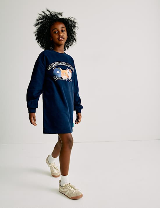 Cotton Rich Squishmallows™ Sweatshirt Dress (5-12 Yrs)