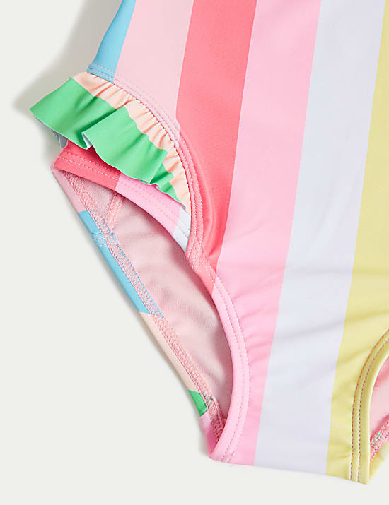 Printed Frill Long Sleeve Swimsuit (2-8 Yrs)