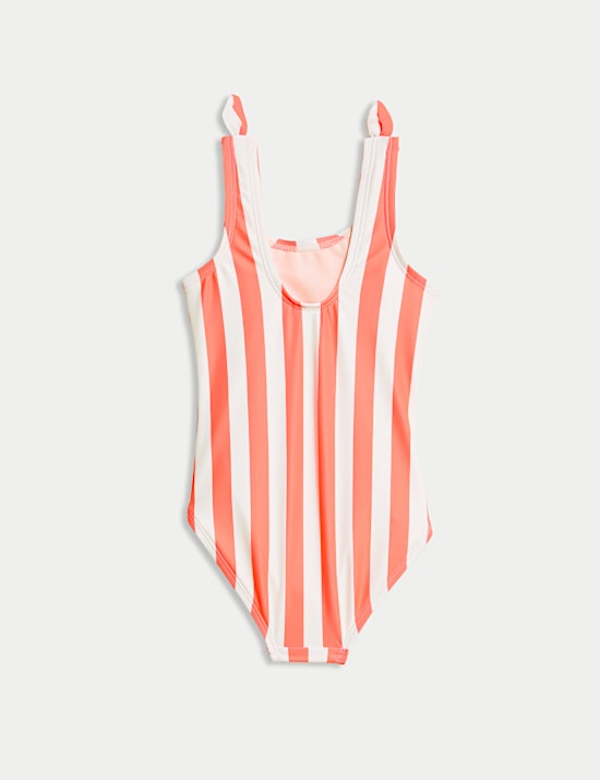 Striped Tie Detail Swimsuit (2-8 Yrs)