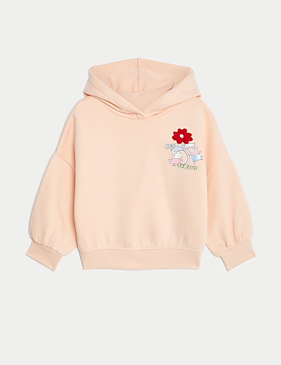Cotton Rich Peppa Pig Hoodie 2 8 Yrs LIGHT PINK Hoodies M S JE