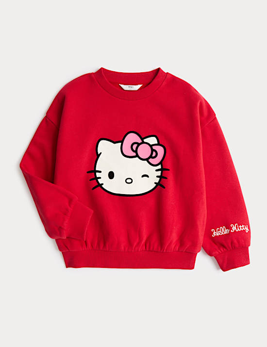 Cotton Rich Hello Kitty&trade; Sweatshirt (2-8 Yrs)