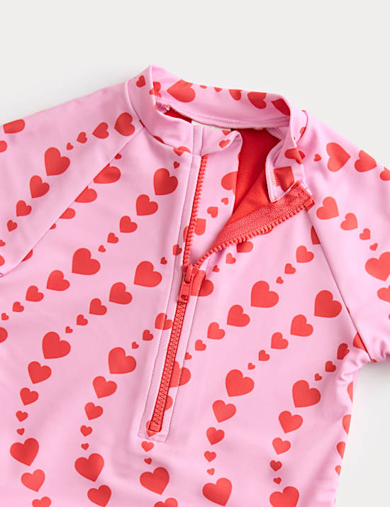 Heart Print Swimsuit (2-8 Years)