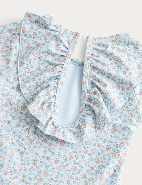 Ditsy Floral Long Sleeve Swimsuit (0-18 Mths)