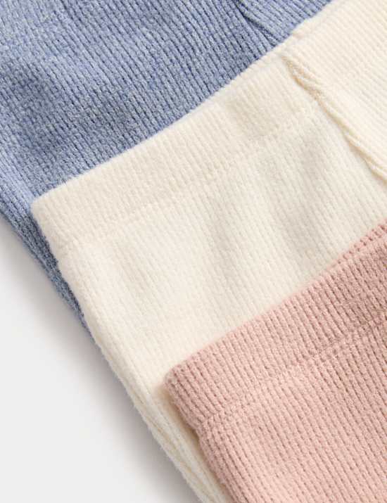 3pk Waffle Kickflare Leggings (0-3 Yrs)