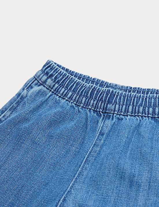 Cotton Rich Denim Frill Hem Jeans (0-3 Years)