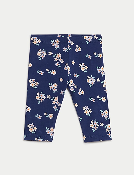 Cotton Rich Floral Leggings (0-3 Yrs)