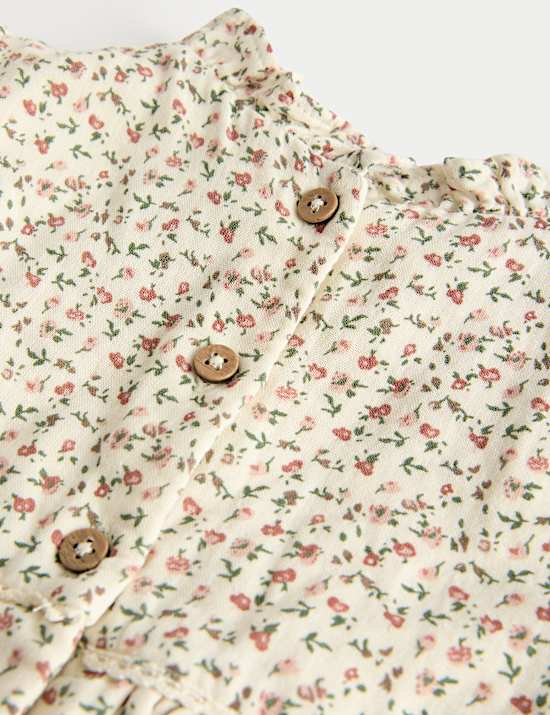 2-tlg. Set mit geblümtem Body und Tights (0–3 J.)