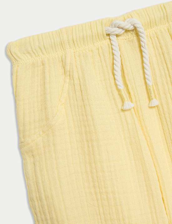 Pure Cotton Paperbag Trousers (0-3 Yrs)