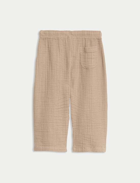 Pure Cotton Paperbag Trousers (0-3 Yrs)