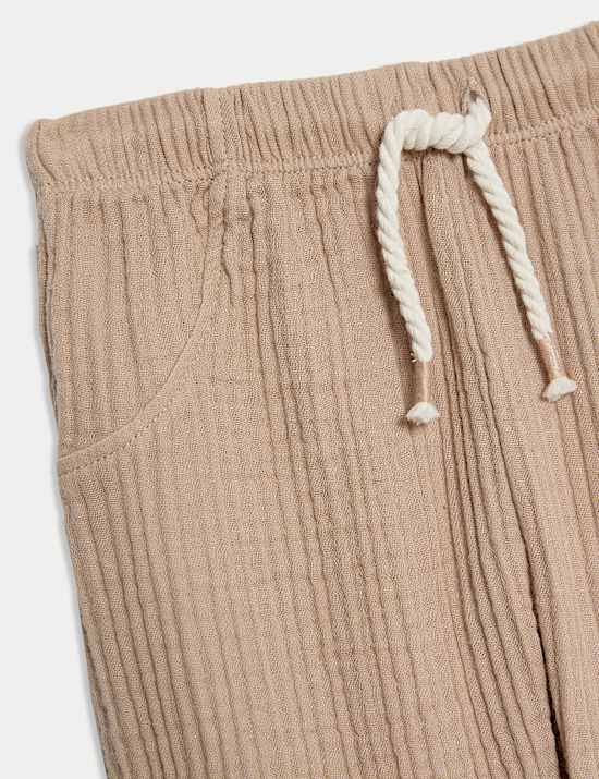 Pure Cotton Paperbag Trousers (0-3 Yrs)