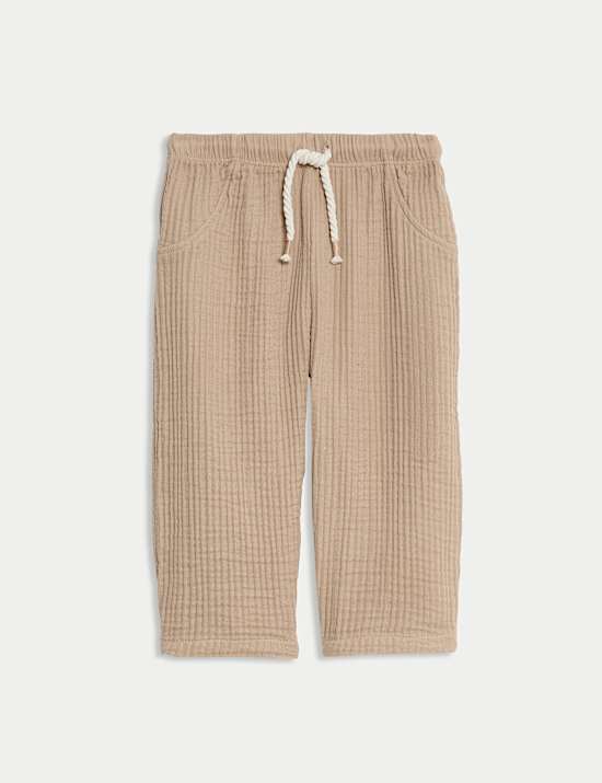 Pure Cotton Paperbag Trousers (0-3 Yrs)