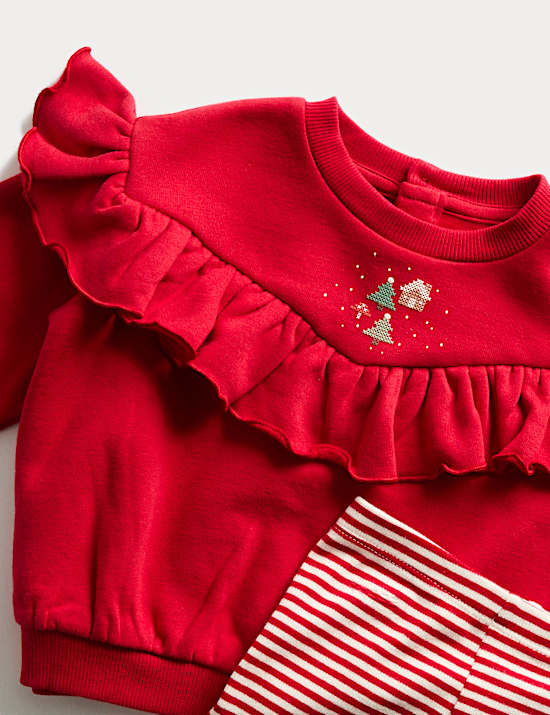 2pc Cotton Rich Christmas Outfit (0-3 Yrs)