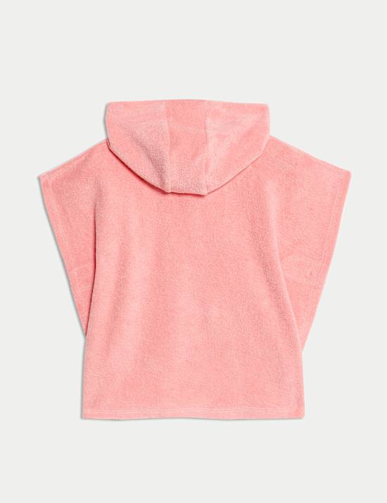 Pure Cotton Towelling Hooded Palm Poncho (0-3 Yrs)