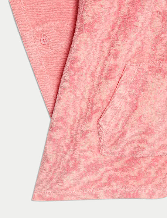 Pure Cotton Towelling Hooded Palm Poncho (0-3 Yrs)