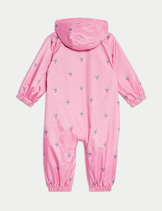 Strawberry Hooded Puddlesuit (0-3 Yrs)