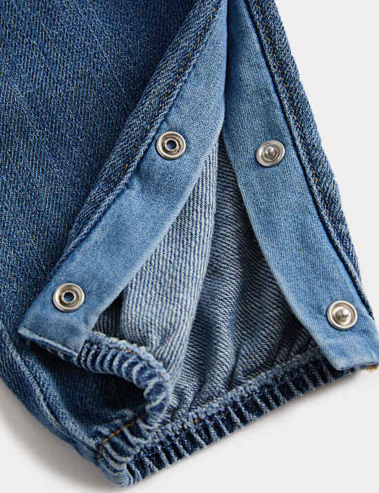 Denim Scalloped Dungarees (0 Months-3 Years)
