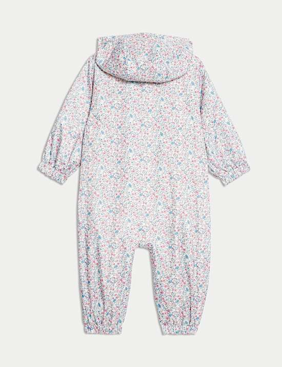 Ditsy Floral Puddlesuit (0-3 Yrs)
