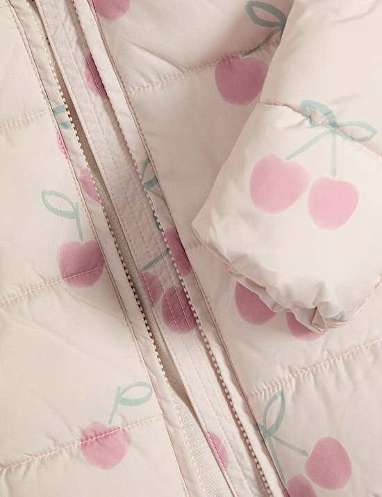 Cherry Padded Hooded Lightweight Coat (0-3 Yrs)