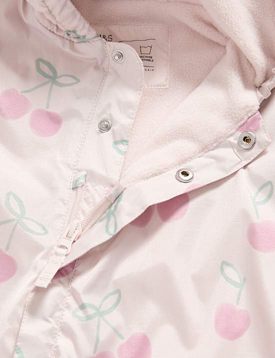 Cherry Print Puddlesuit (0-3 Yrs)