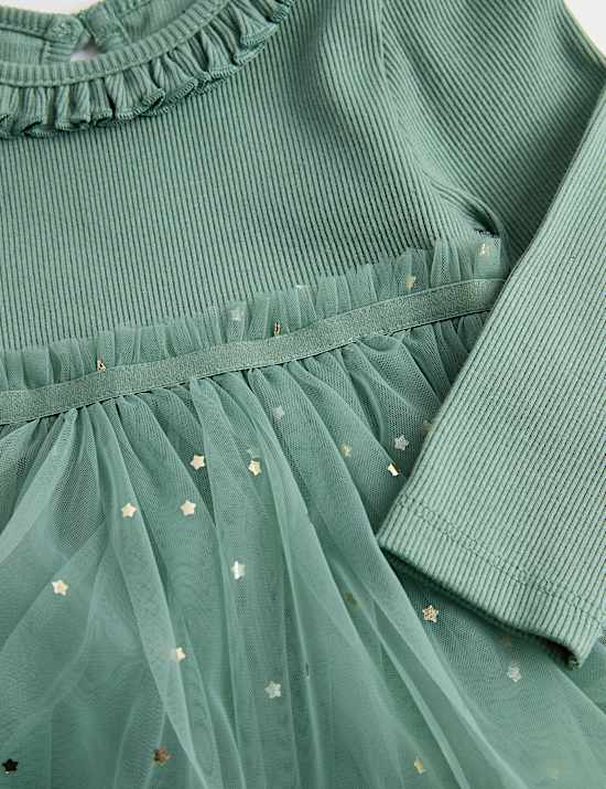 Cotton Rich Star Detail Dress
