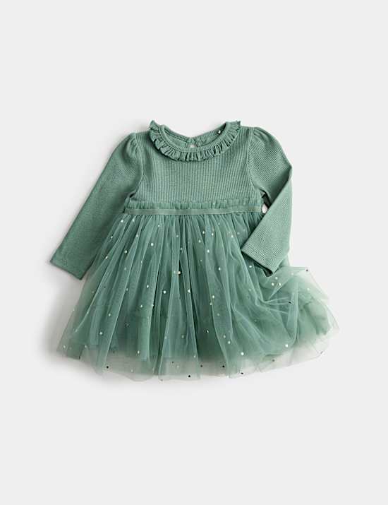 Cotton Rich Star Detail Dress
