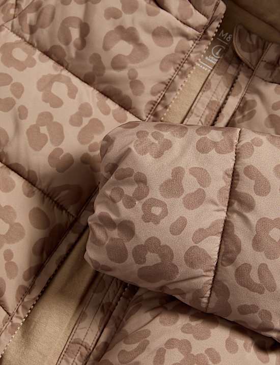 Animal Print Lightweight Padded Coat (0-3 Yrs)