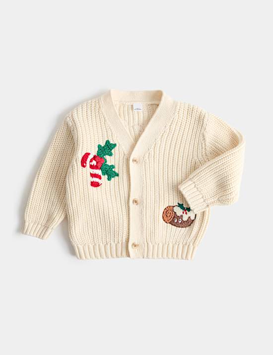 Pure Cotton Christmas Cardigan