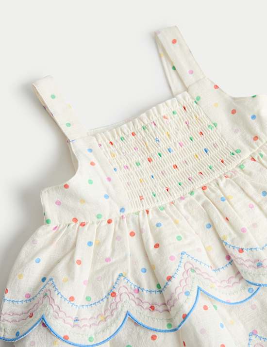 2-częściowy str&oacute;j g&oacute;ra i spodnie w kropki 100% bawełny (0&ndash;5 lat)