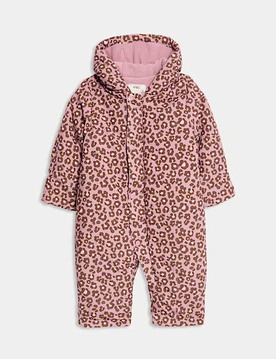 Animal Print Hooded Snowsuit (0-3 Yrs)