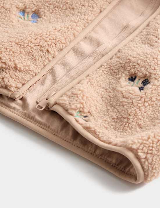 Borg Floral Embroidered Hooded Jacket (0 Mths-3 Yrs)