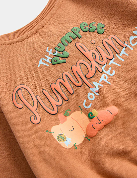 Cotton Rich Halloween Pumpkin Sweatshirt (0-5 Yrs)