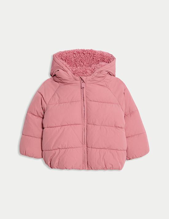 Manteau à capuche rembourré semi-léger (jusqu’au 3 ans)