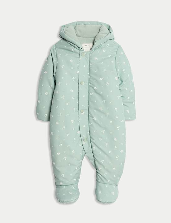 Combinaison de ski à imprimé petites fleurs (jusqu’au 3 ans)