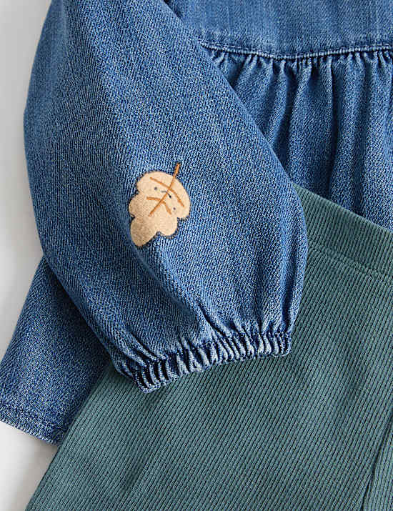2 Piece Cotton Rich Blouse & Kickflare Leggings Outfit (0 Mths-5 Yrs)