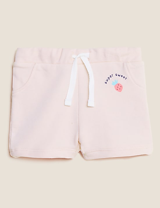 Cotton Rich Super Sweet Slogan Shorts (0-3 Yrs)