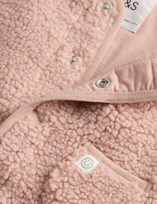 Borg Snap-Button Gilet (0-3 Yrs)