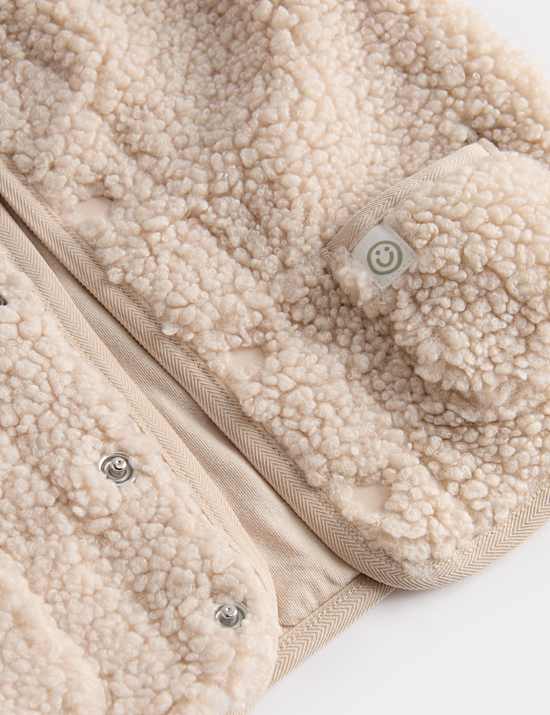 Borg Snap-Button Gilet (0-3 Yrs)